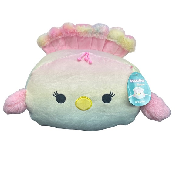 Squishmallows Official Kellytoy Briannika The Rainbow Peacock - 7 Inch Super Soft Plush Pillow